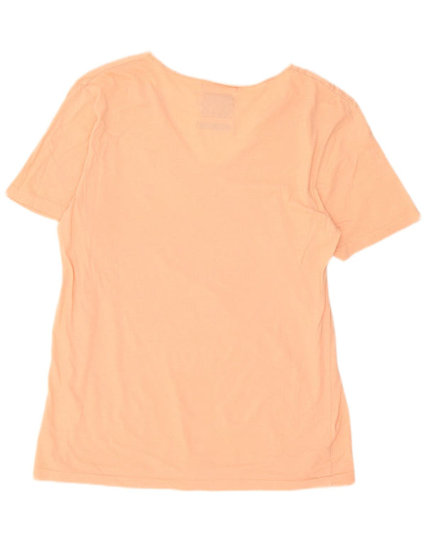Camiseta feminina All Saints UK 16 grande algodão rosa