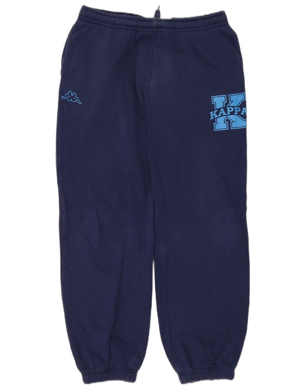 Kappa Mens Graphic Tracksuit Calça Joggers Grande Algodão Azul Marinho