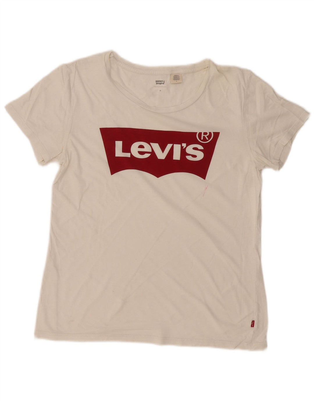 Camiseta feminina gráfica LEVI'S UK 12 médio off white