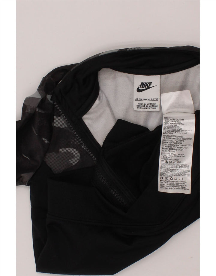 NIKE Meninos Treino Top Jaqueta 3-4 Anos Preto Camuflagem Poliéster