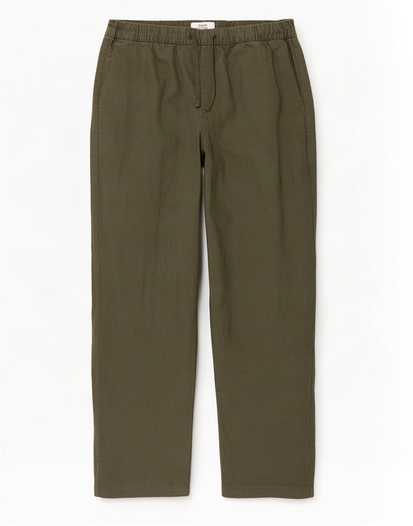 Calça chino masculina Marks & Spencer de ajuste solto grande W36 L30 linho cáqui