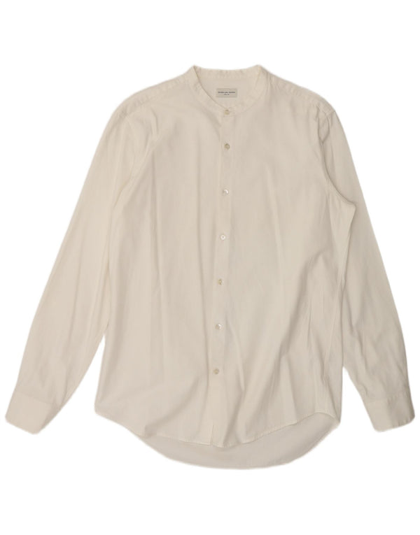 Camisa masculina Dries Van Noten IT 52 grande algodão branco