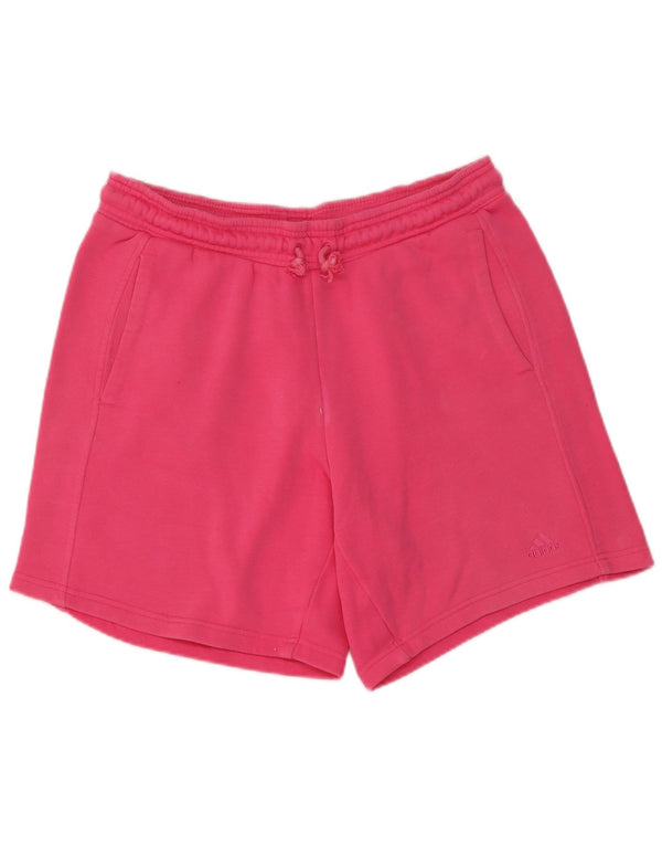 Shorts esportivos femininos Adidas UK 12/14 médio rosa algodão