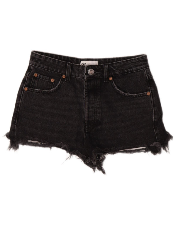 Calça jeans feminina cintura alta Zara EU 34 2XS W24 cinza