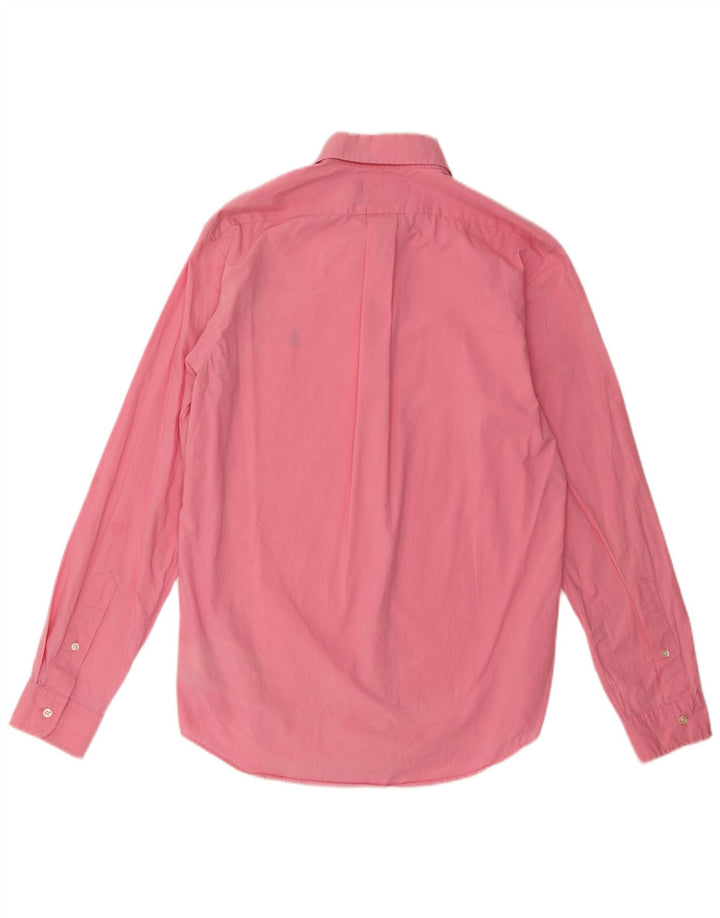 Ralph Lauren Camisa masculina clássica de ajuste pequeno algodão rosa