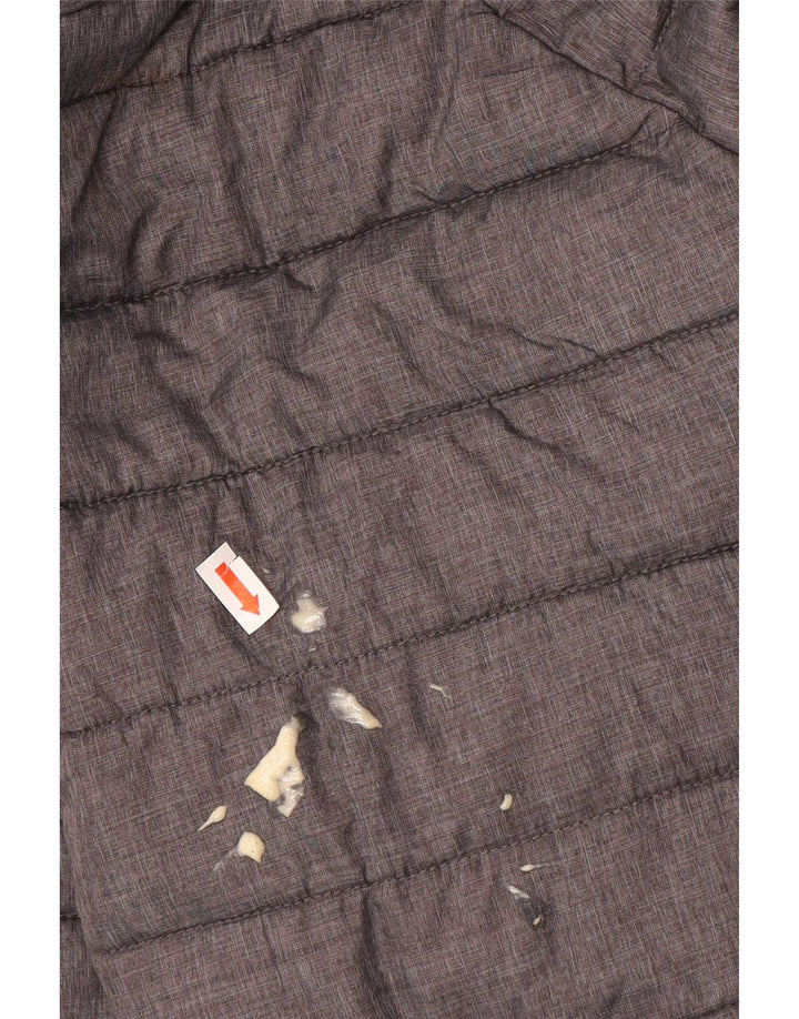 Jaqueta masculina acolchoada com capuz Ellesse UK 42 XL cinza poliamida