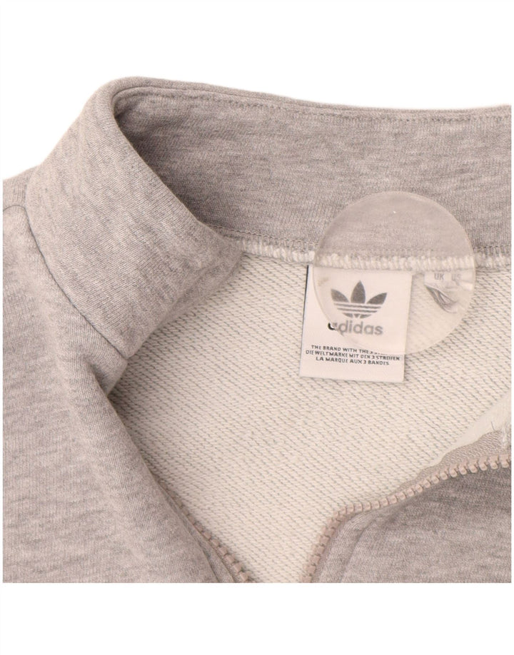 Adidas feminino oversized gráfico moletom jumper reino unido 10 pequeno cinza manchado