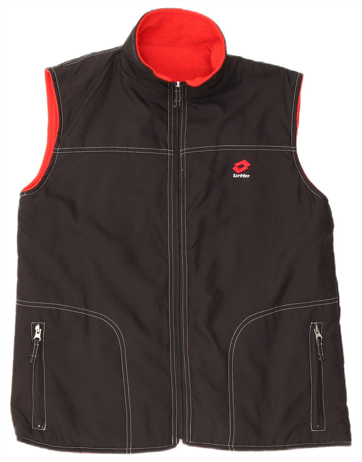 Lotto Mens Graphic Reversível Gilet UK 36 Pequeno Poliéster Preto