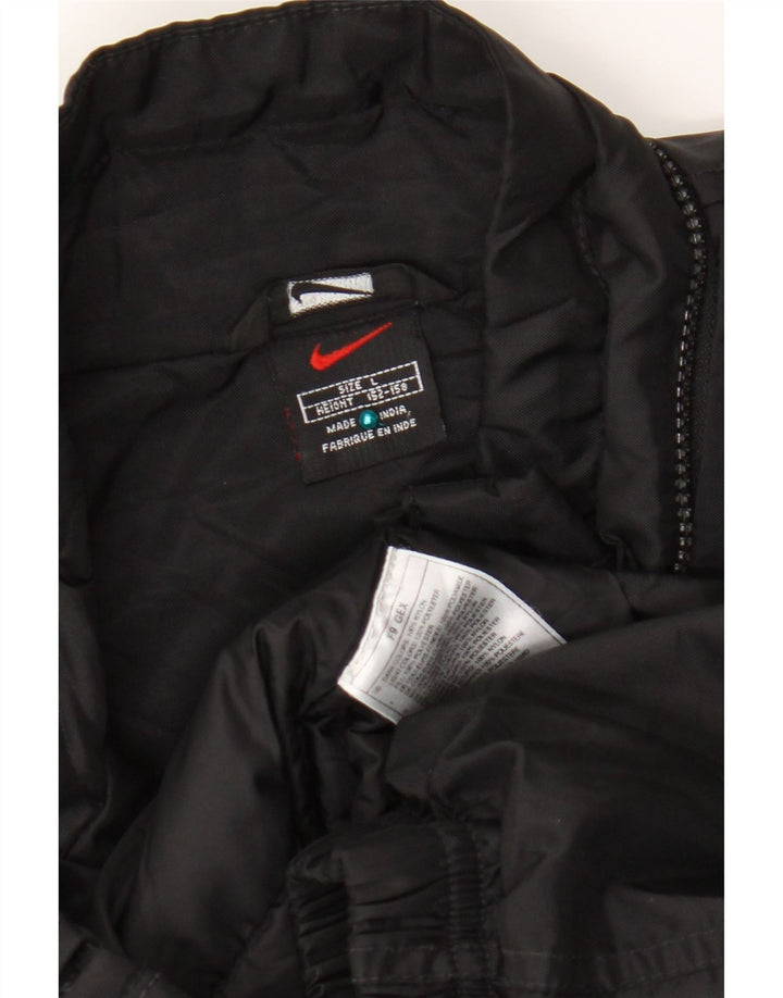 Jaqueta corta-vento Nike Boys Graphic 12-13 anos grande preto nylon