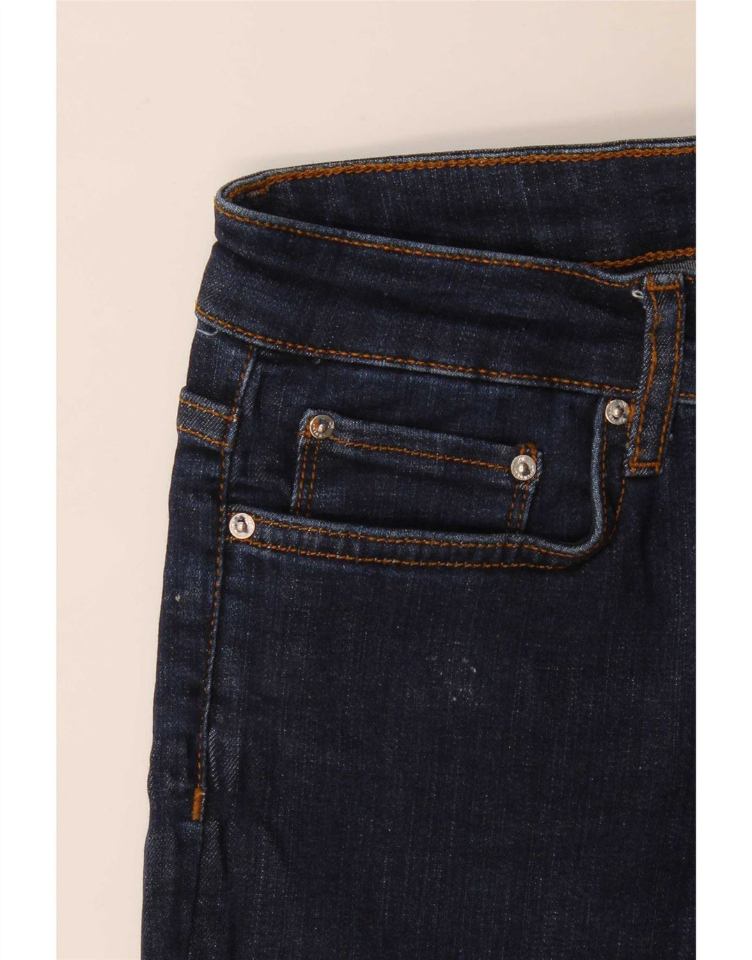 Zara Calça Jeans Feminina Flared EU 38 Pequeno W28 L34 Azul Marinho
