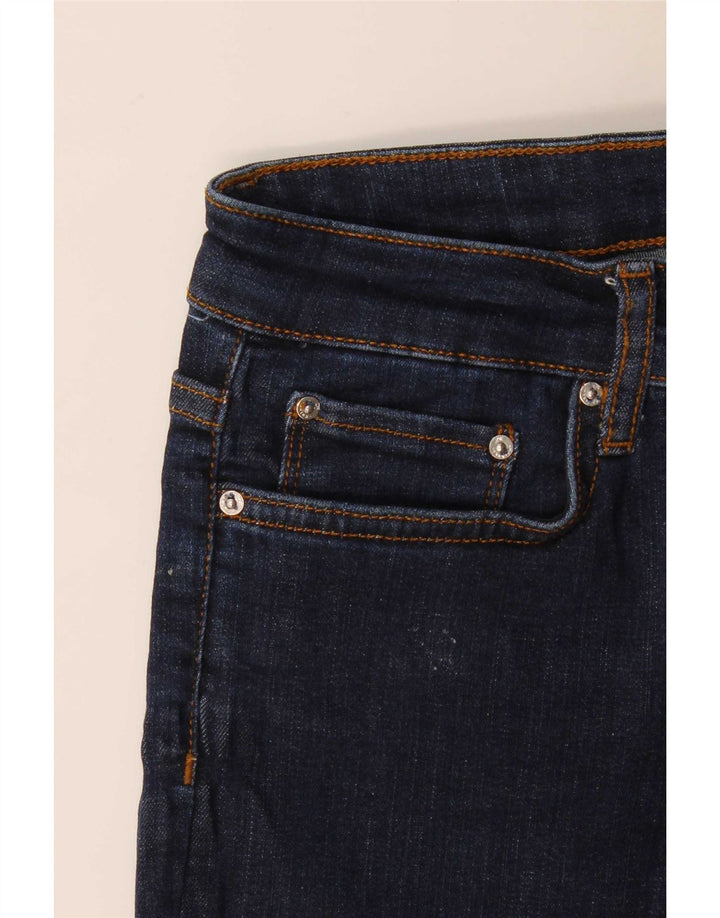 Zara Calça Jeans Feminina Flared EU 38 Pequeno W28 L34 Azul Marinho
