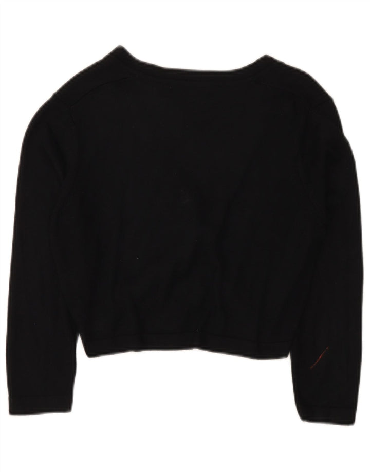 Suéter cardigã feminino Marks & Spencer Reino Unido 12 viscose preta média