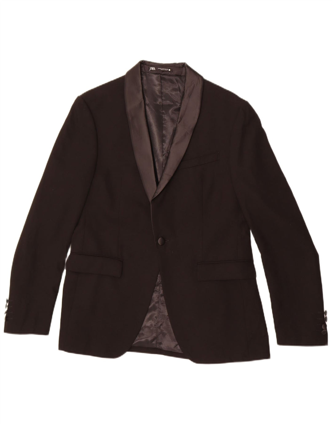 Jaqueta blazer masculina Zara com 1 botão EU 50 médio preto