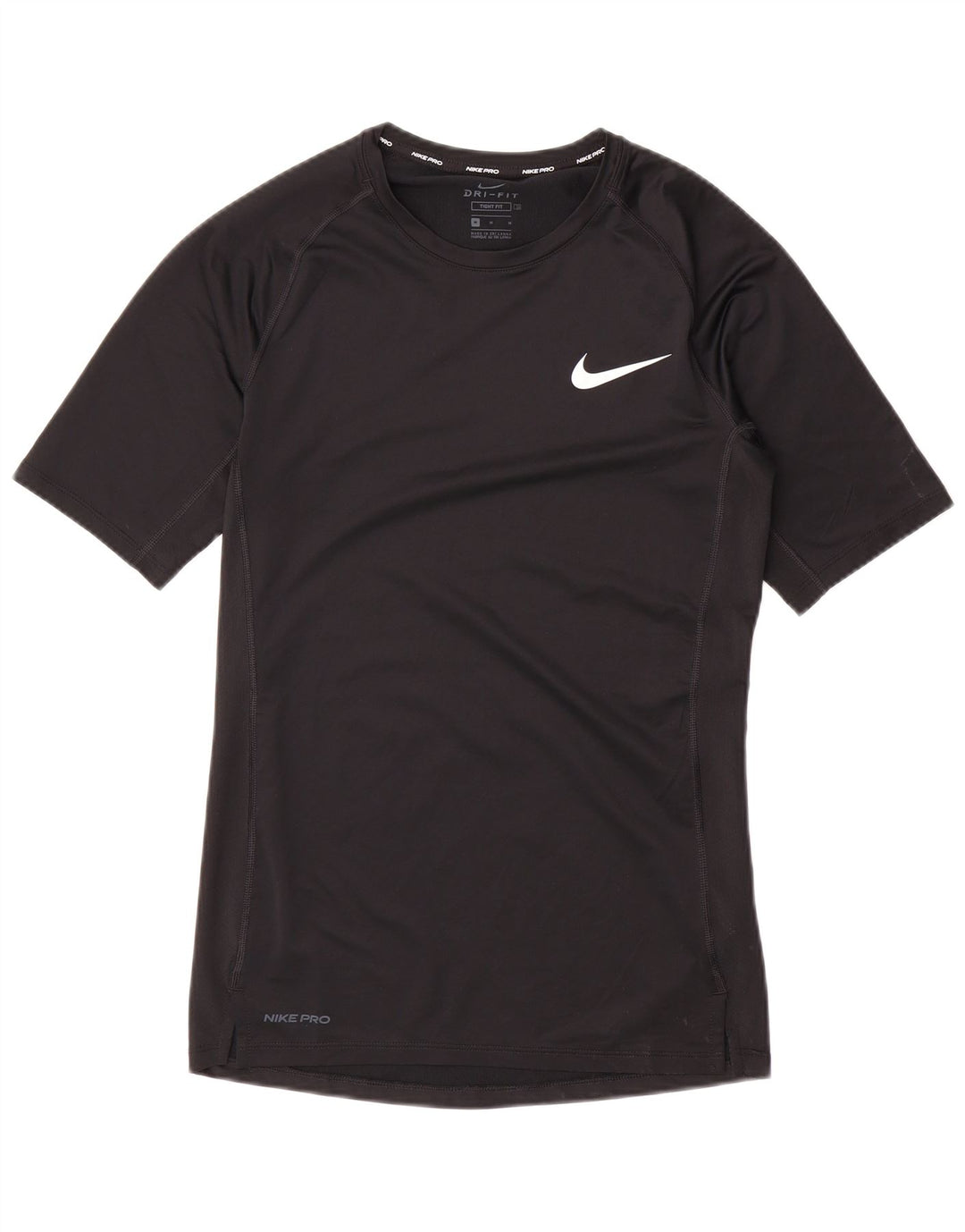Camiseta masculina Nike Tight Fit Top Médio Poliéster Preto