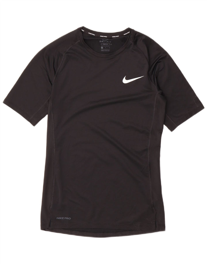 Camiseta masculina Nike Tight Fit Top Médio Poliéster Preto