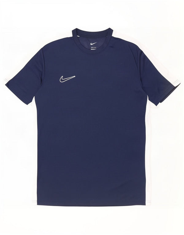 Camiseta masculina Nike Dri Fit Slim Top XL Azul marinho Colourblock Poliéster
