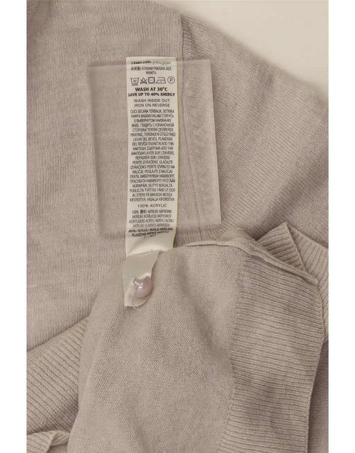 Suéter cardigã feminino Marks & Spencer Reino Unido 14 grande cinza acrílico