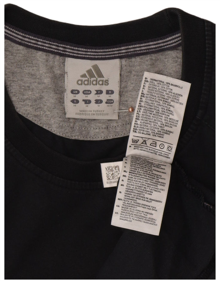 ADIDAS Camiseta Masculina Top Médio Algodão Preto