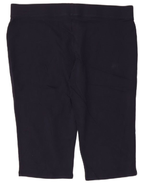 Leggings capri femininas Marks & Spencer UK 18 XL algodão azul marinho