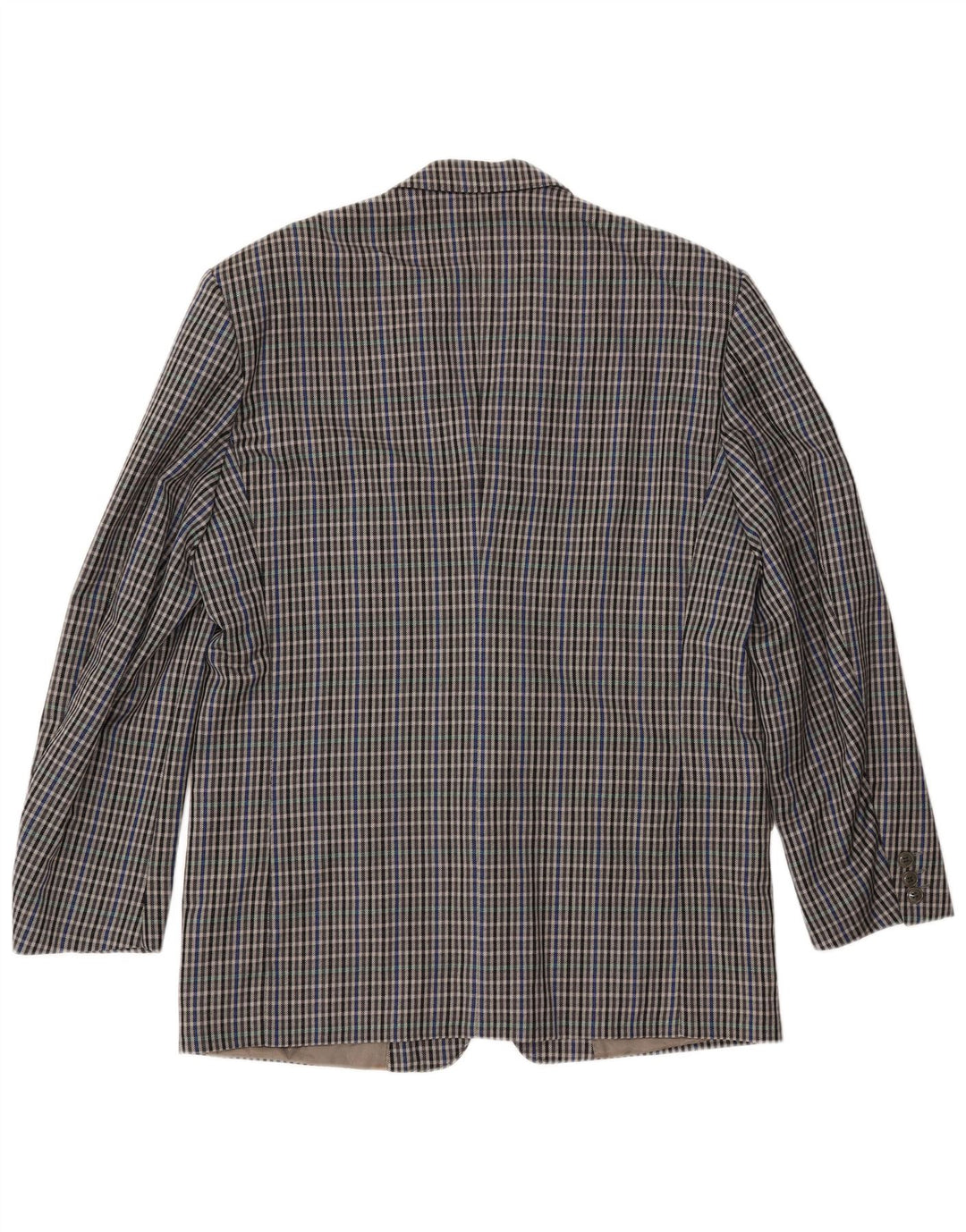 Jaqueta blazer masculina MARIO ZEGNA com 2 botões IT 52 XL cinza xadrez lã