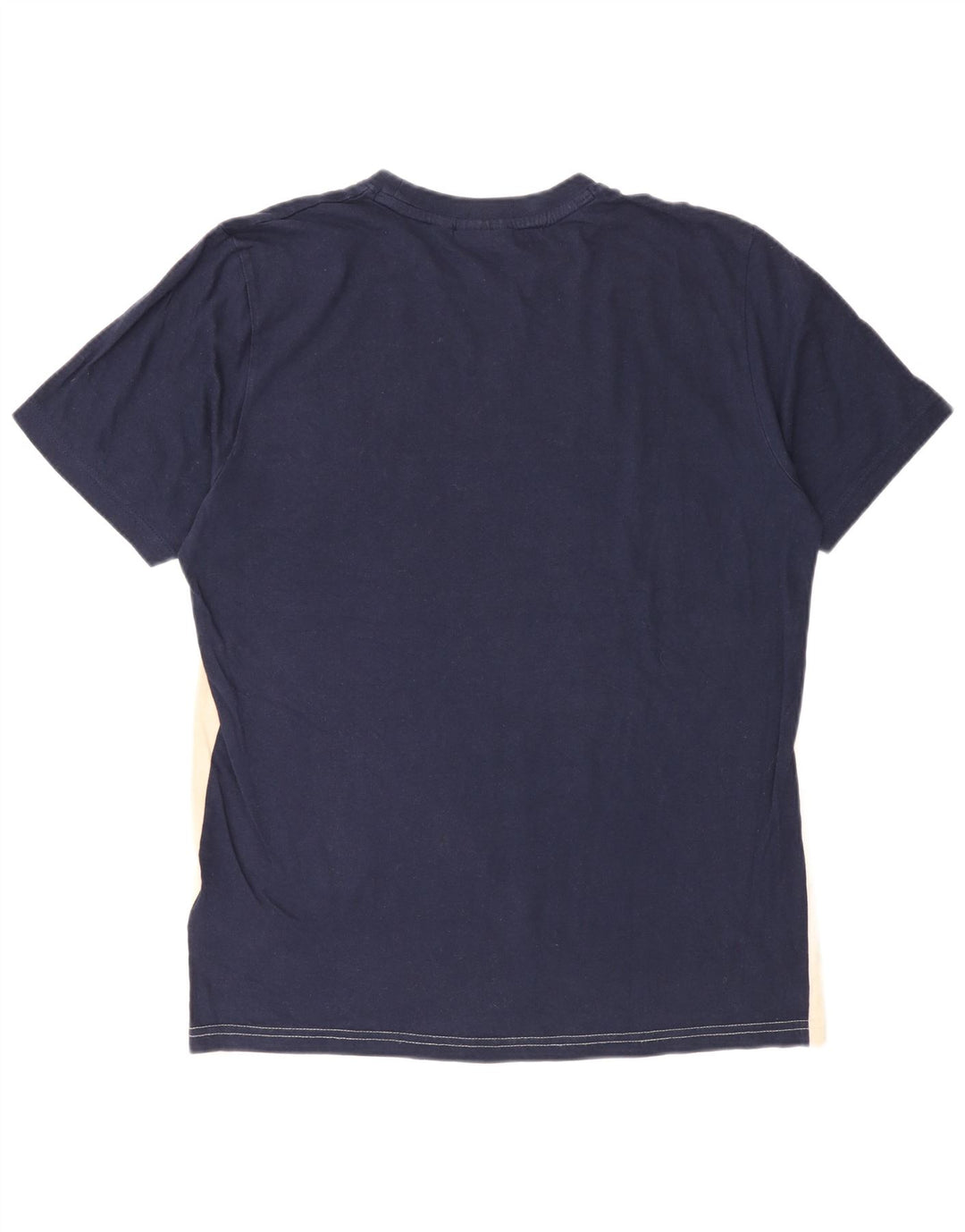 Camiseta masculina Fila top pequeno algodão colorblock azul marinho