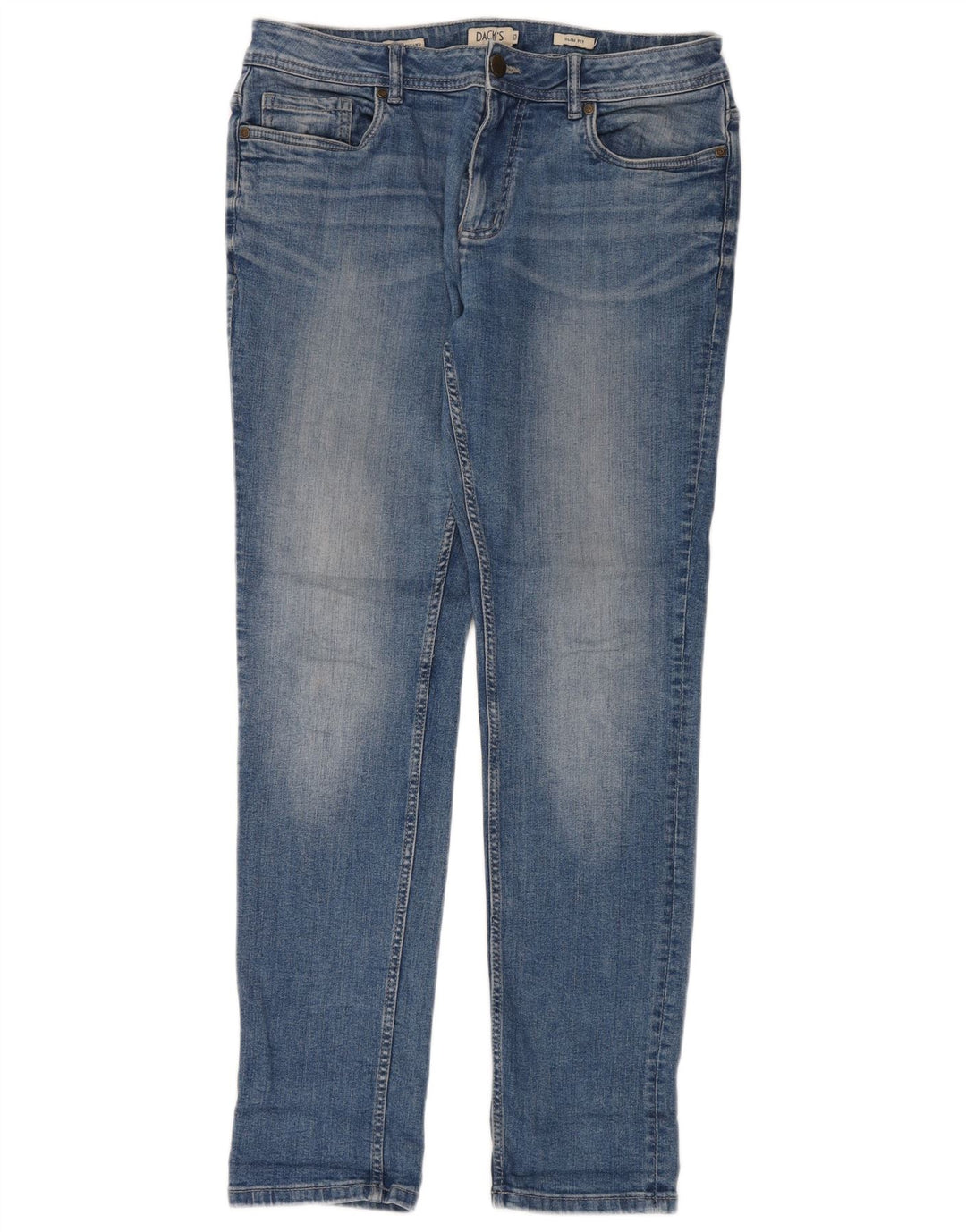 Dack's Mens Slim Jeans IT 50 Grande W34 L32 Azul Algodão