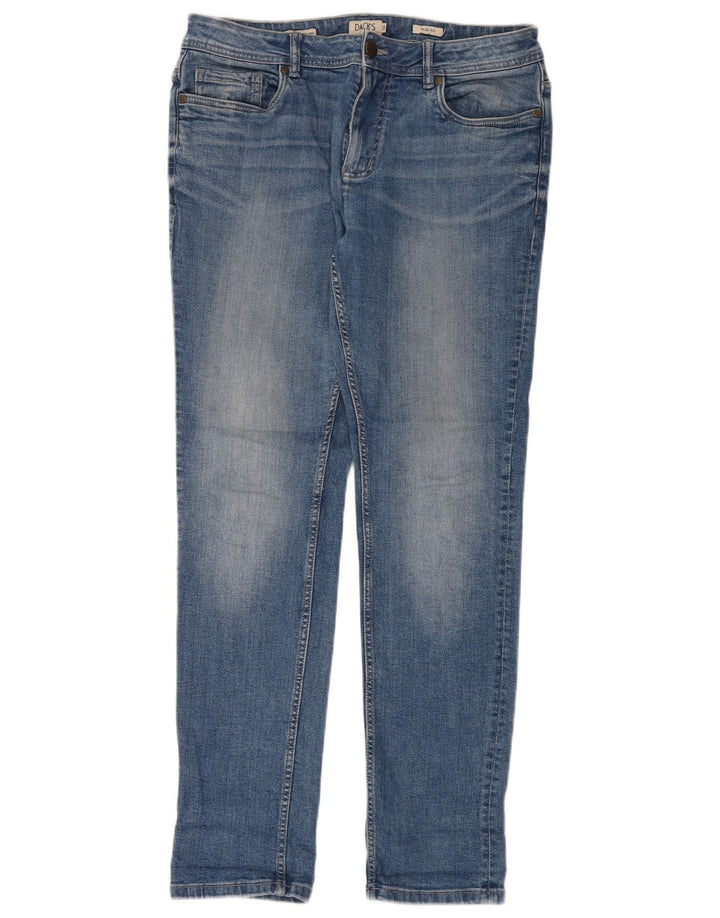 Dack's Mens Slim Jeans IT 50 Grande W34 L32 Azul Algodão