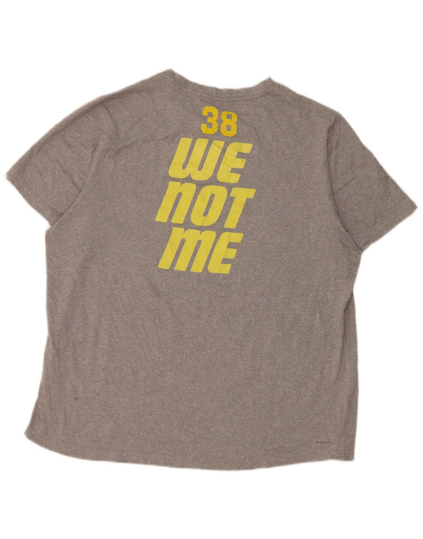 Camiseta Adidas masculina Limestone Saints Graphic Camiseta grande cinza poliéster