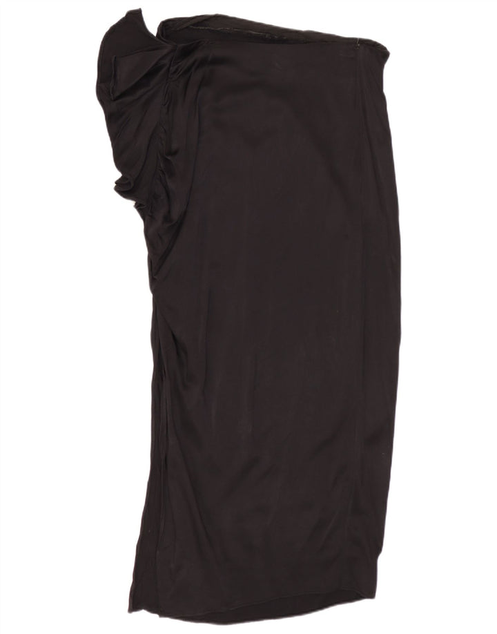 Saia midi feminina Zara médio W28 preta
