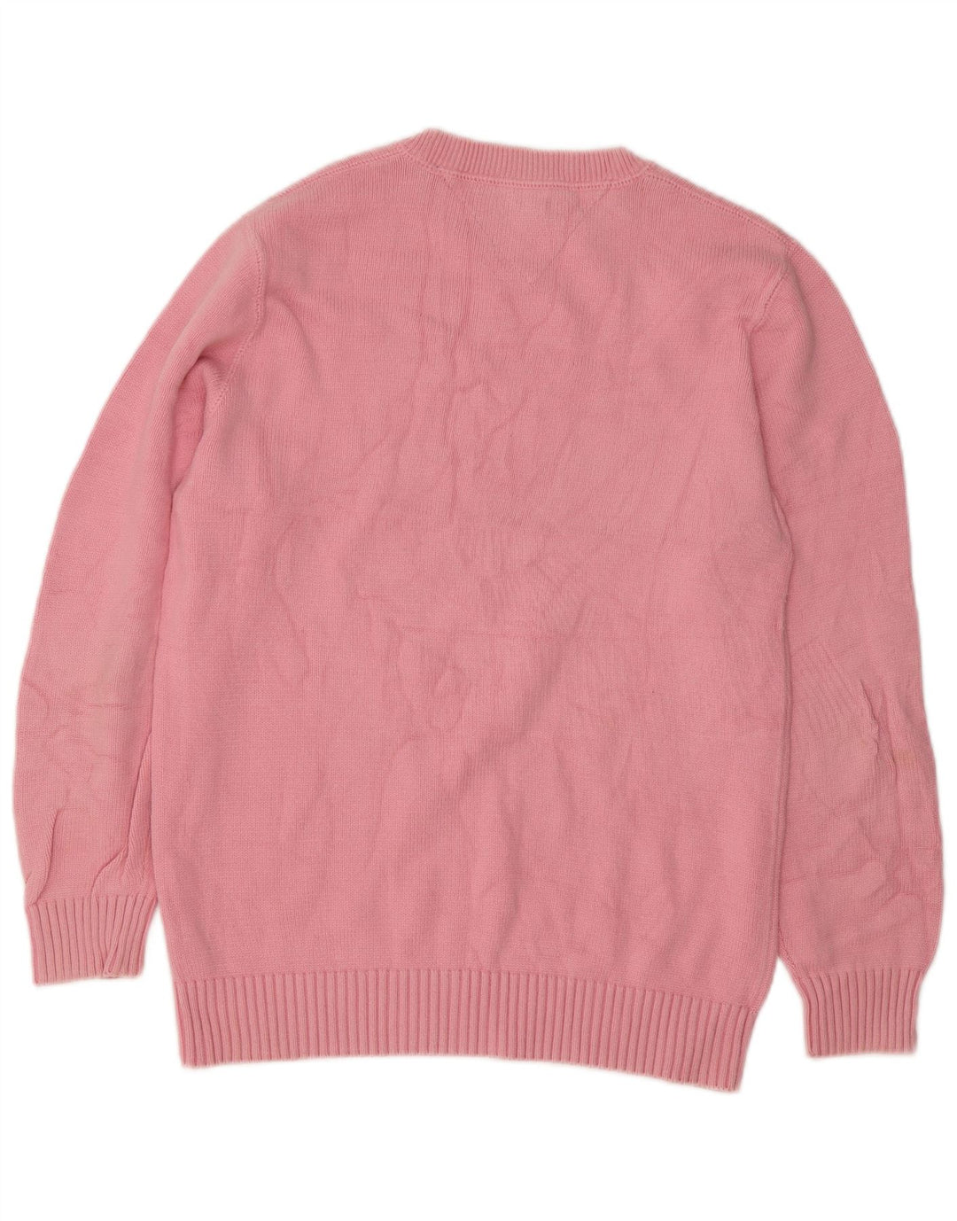 Suéter masculino Tommy Hilfiger com gola redonda, pequeno algodão rosa