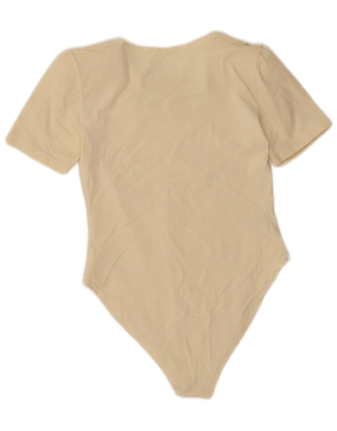 Body feminino vintage UK 10 pequeno algodão bege