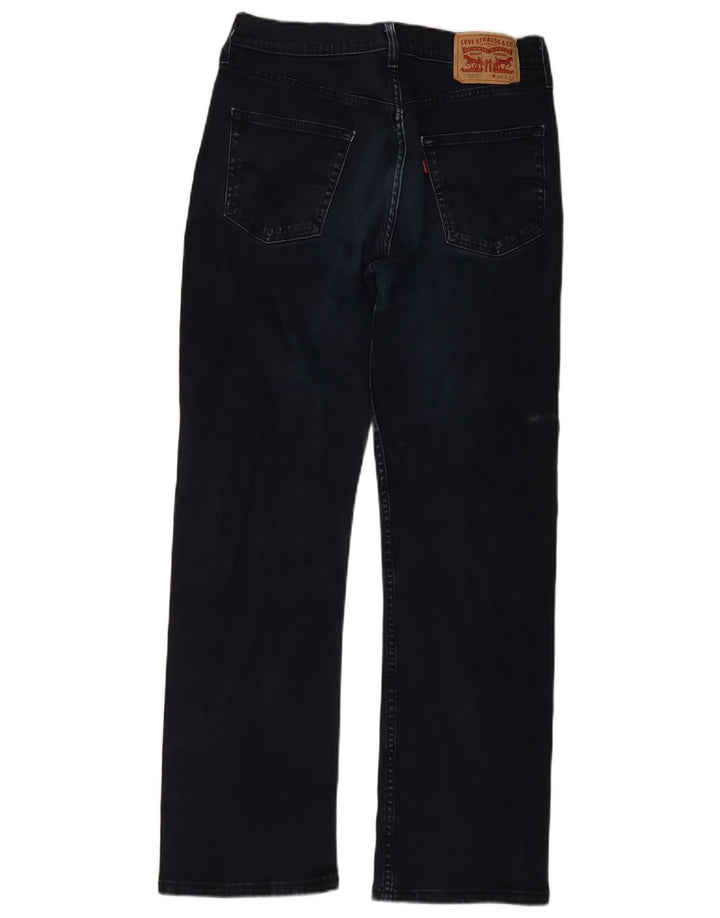 Levi's Masculino 506 Straight Jeans W34 L32 Azul Marinho Algodão