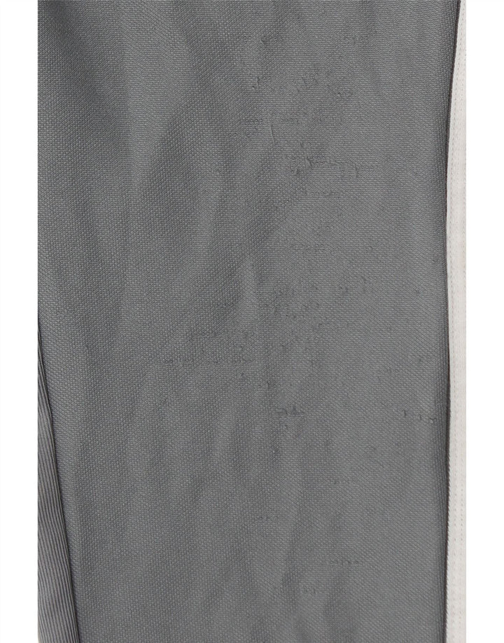 Calça de treino masculina Adidas pequena cinza poliéster