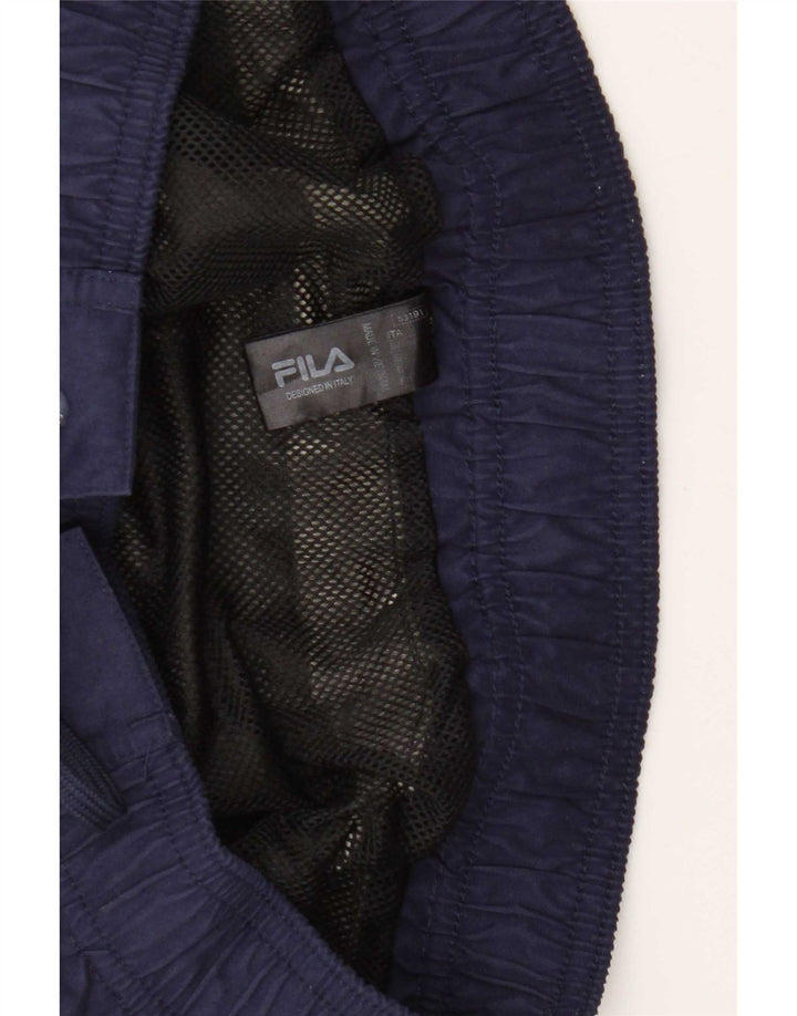 Fila Mens Graphic Natação Shorts Pequeno Poliéster Colourblock Cinza