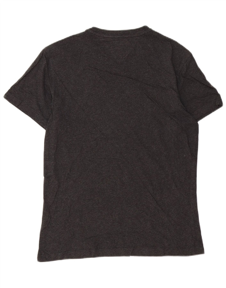 Camiseta masculina Tommy Hilfiger top pequeno algodão cinza