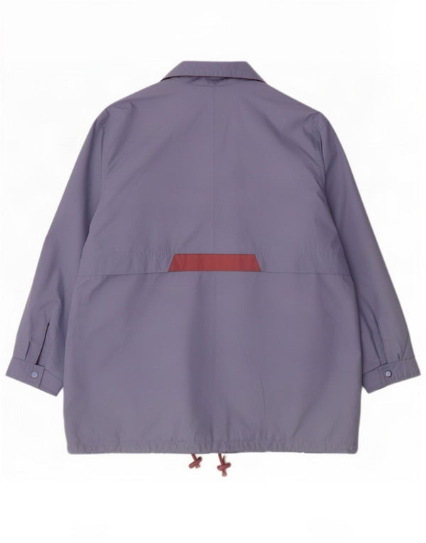 Casaco corta-vento feminino vintage de grandes dimensões EU 48 2XL roxo Colourblock