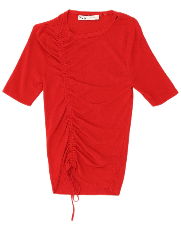 Blusa feminina Zara UK 8 pequena vermelha