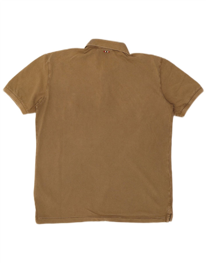 Camisa polo masculina Napapijri grande marrom