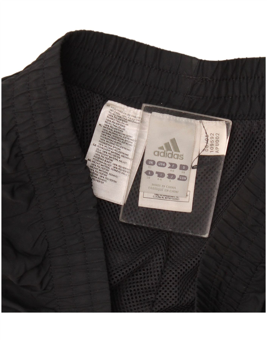 Calça de treino feminina Adidas UK 16 grande cinza poliéster