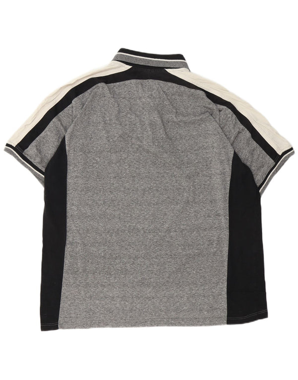 Camisa polo masculina PUMA XL cinza colorblock algodão