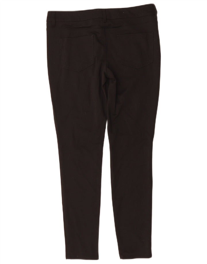 Calça feminina casual skinny MOSSIMO US 8 médio W30 L29 poliéster preto