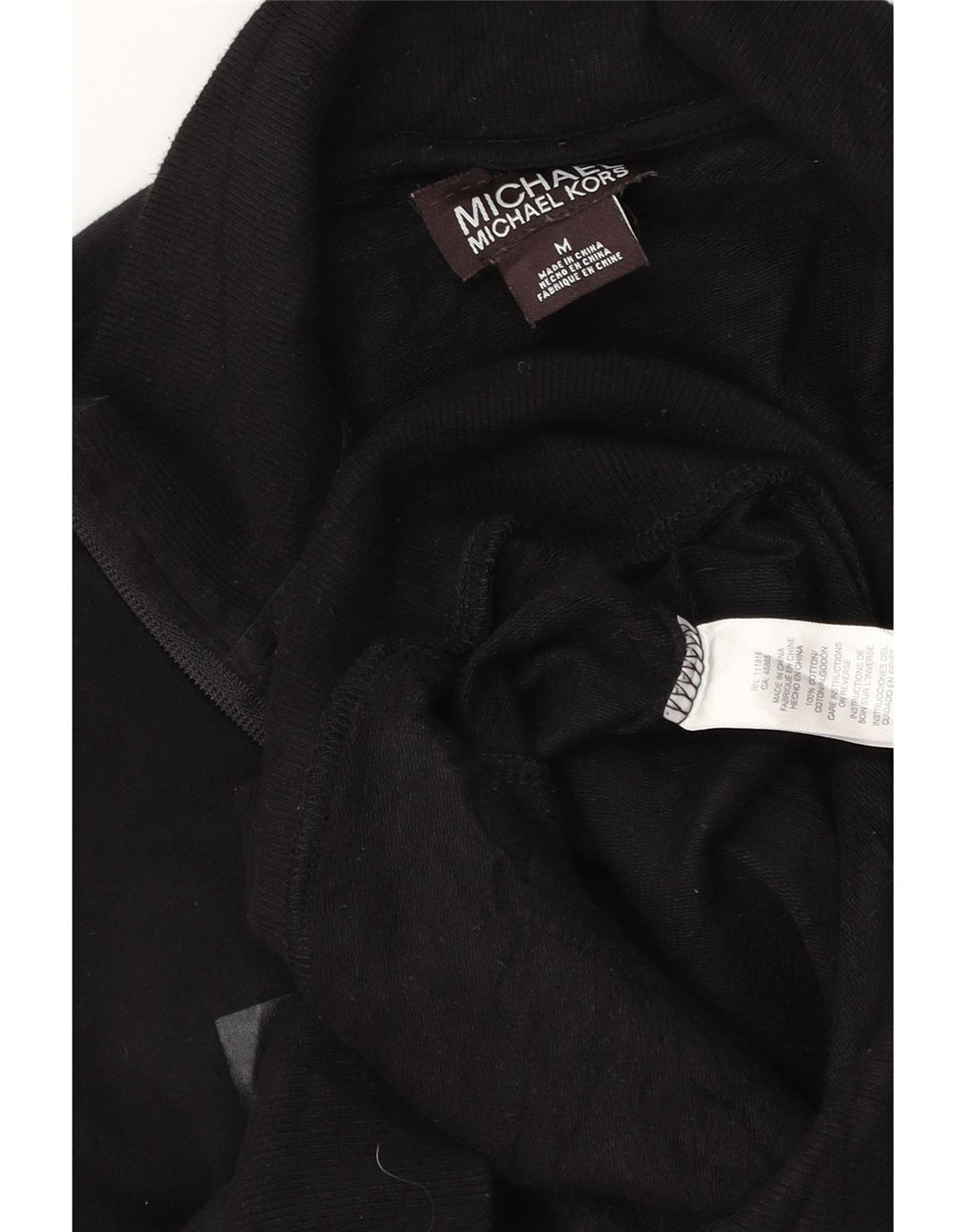 Jaqueta masculina de agasalho gráfico Michael Kors de algodão preto médio