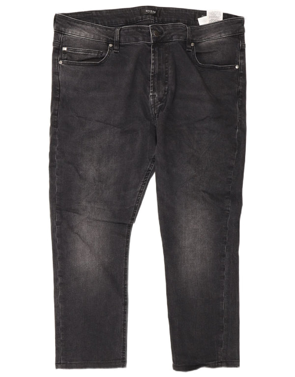 Guess Mens Chris Skinny Jeans W38 L26 Algodão Cinza