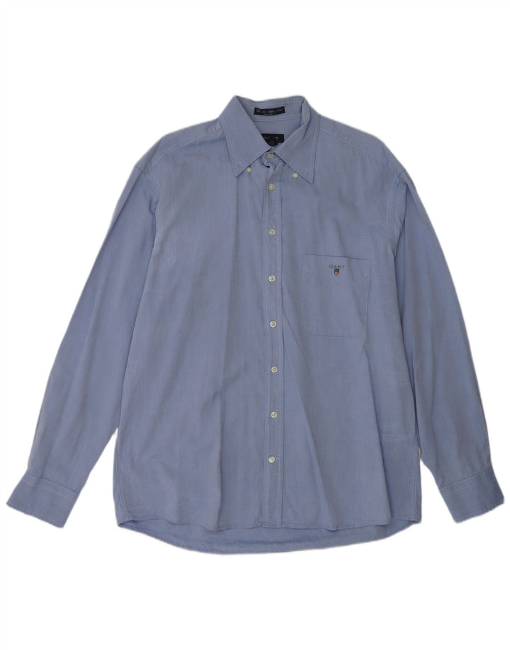 Camisa masculina GANT regular fit grande algodão azul