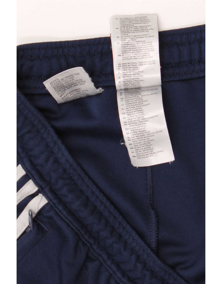 Calça de treino masculina Adidas grande poliéster azul marinho