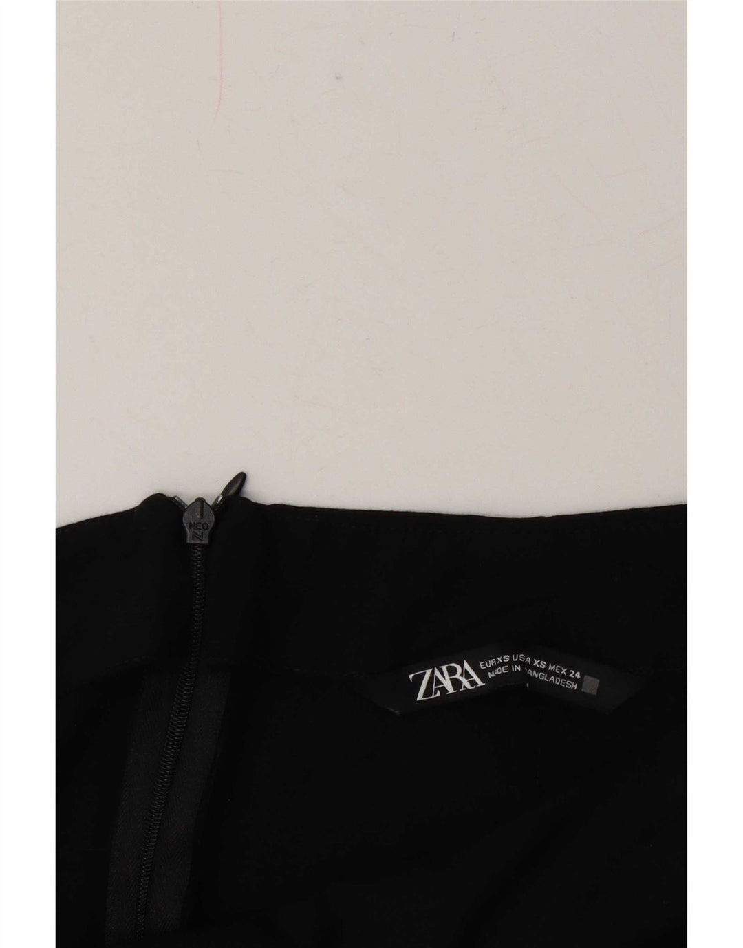 Saia midi feminina Zara XS W24 preta
