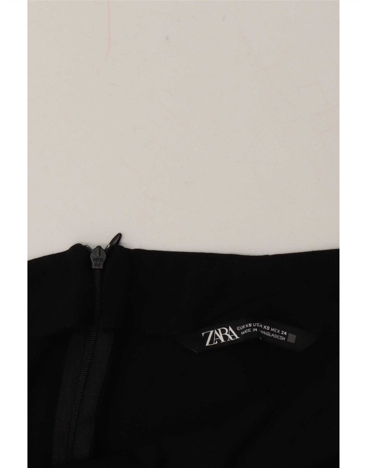 Saia midi feminina Zara XS W24 preta