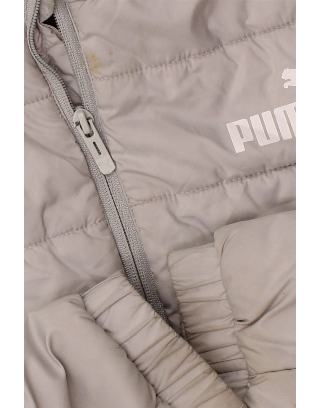 Jaqueta acolchoada com capuz masculina PUMA UK 34 XS poliéster cinza
