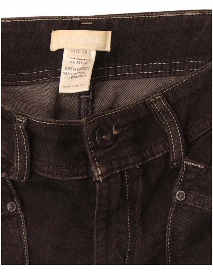 Bermuda jeans feminina diesel W30 algodão marrom médio