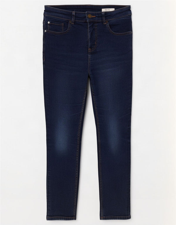 Calça jeans feminina Marks & Spencer The Lily cortada UK 12 médio W30 L25 azul